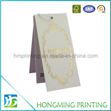 Custom Logo Embossing Paper Folded Hang Tag